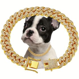 Shiny Diamond Safety Metal Necklace (Option: Glod-M)