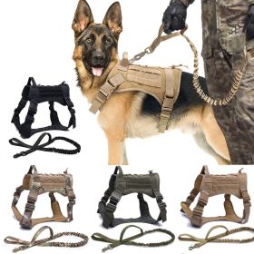 Training & Behavior Aids (Color: Black Harness Leash, size: L)